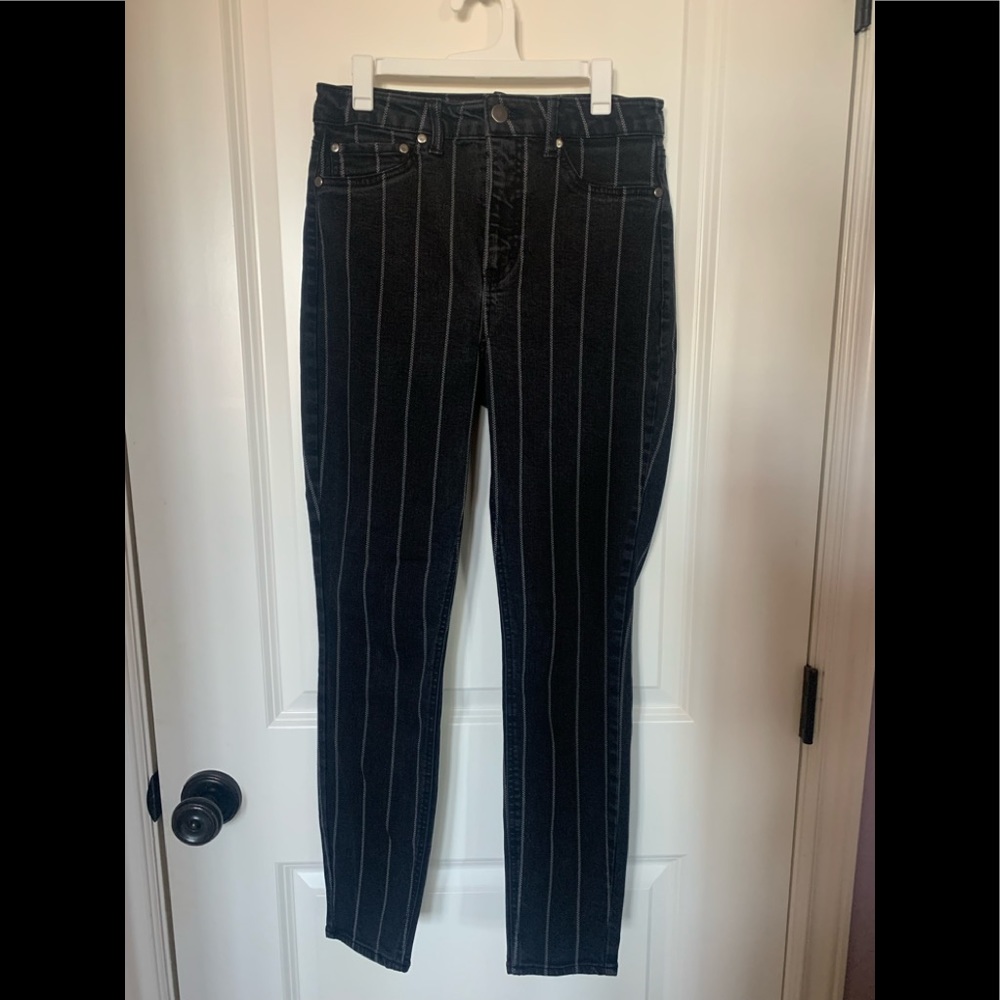 Black pinstripe jeans by Tinsel couture
